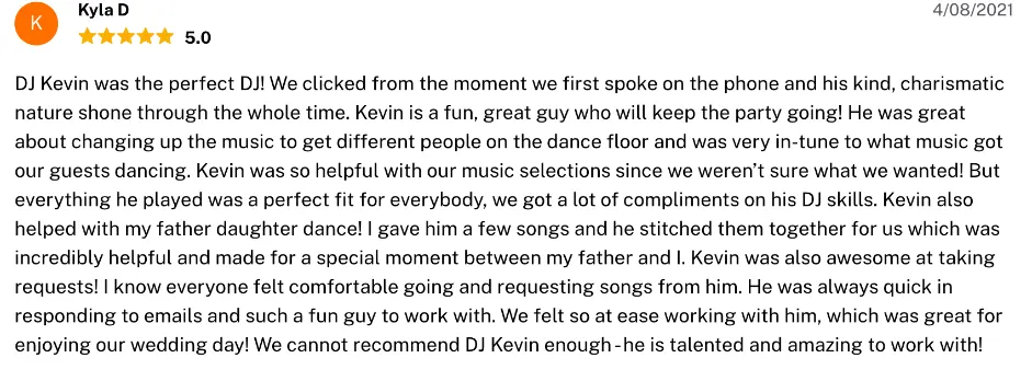 Review on The Knot, Apr 8, 2021