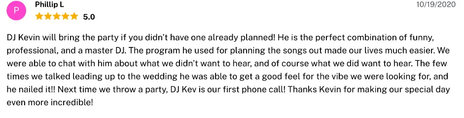 Review on The Knot, Oct 19, 2020