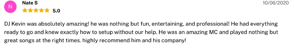 Review on The Knot, Oct 6, 2020