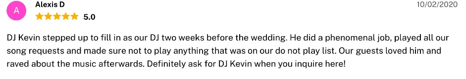 Review on The Knot, Oct 2, 2020