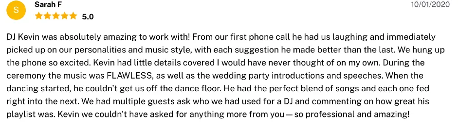 Review on The Knot, Oct 1, 2020