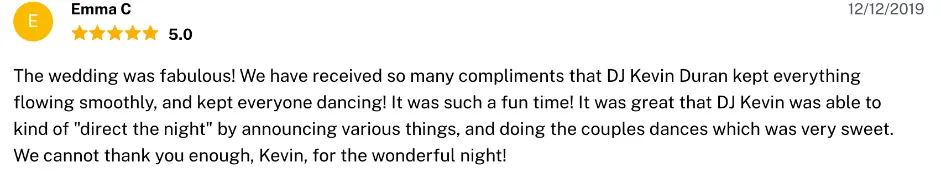 Review on The Knot, Dec 12, 2019