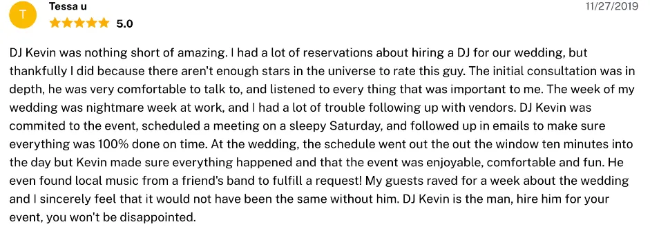 Review on The Knot, Nov 27, 2019