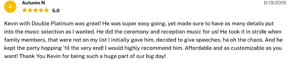 Review on The Knot, Aug 19, 2019