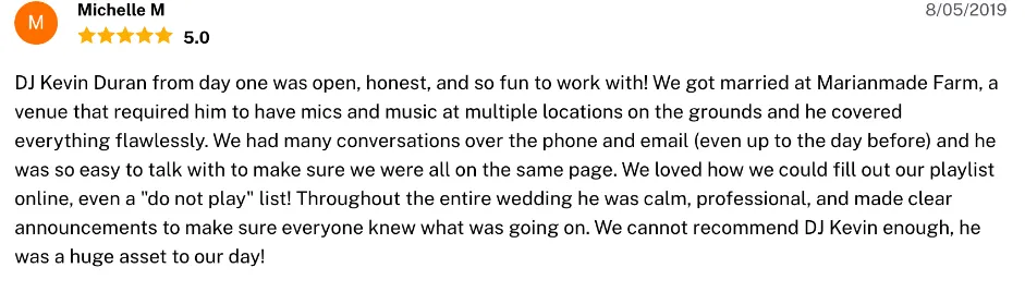 Review on The Knot, Aug 5, 2019