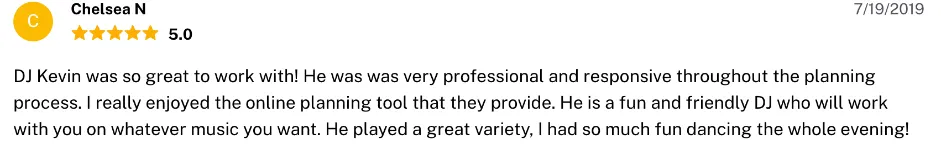 Review on The Knot, Jul 19, 2019