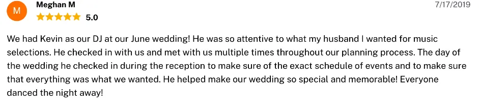 Review on The Knot, Jul 17, 2019