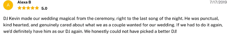Review on The Knot, Jul 17, 2019