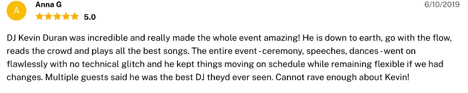 Review on The Knot, Jun 10, 2019