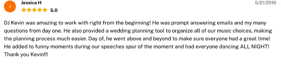 Review on The Knot, May 21, 2019
