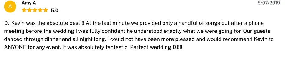 Review on The Knot, May 7, 2019