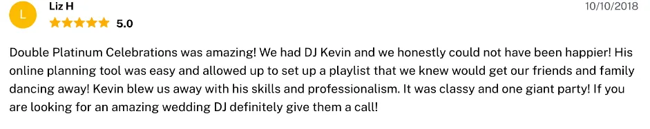 Review on The Knot, Oct 10, 2018