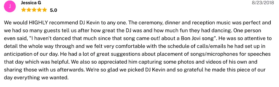 Review on The Knot, Aug 23, 2018