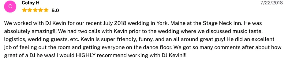 Review on The Knot, Jul 22, 2018