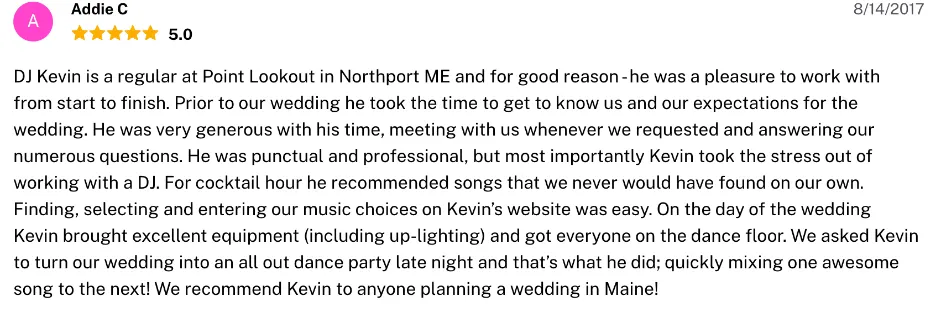 Review on The Knot, Aug 14, 2017