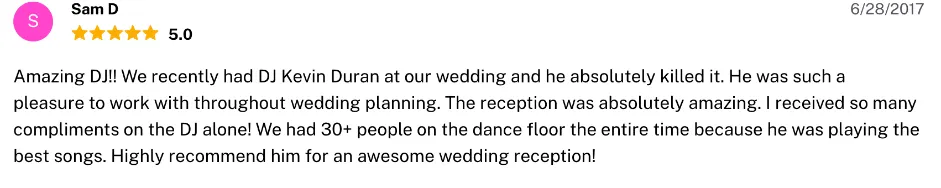 Review on The Knot, Jun 28, 2017