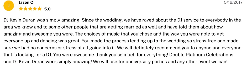 Review on The Knot, May 16, 2017
