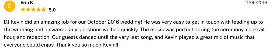 Review on The Knot, Nov 6, 2016