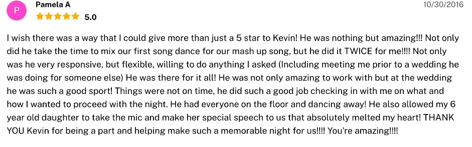 Review on The Knot, Oct 30, 2016