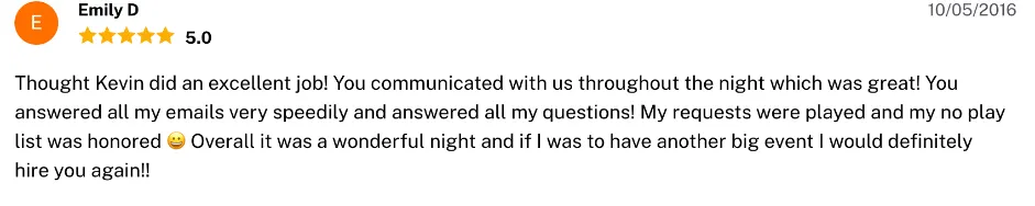 Review on The Knot, Oct 5, 2016
