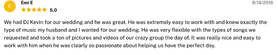 Review on The Knot, Sep 18, 2016
