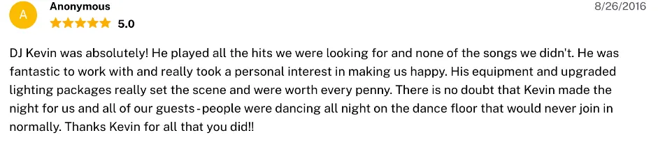 Review on The Knot, Aug 26, 2016