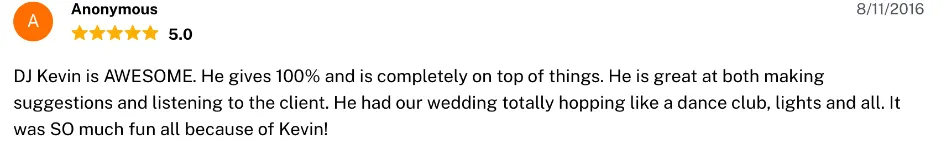 Review on The Knot, Aug 11, 2016