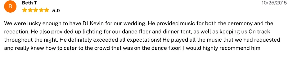 Review on The Knot, Oct 25, 2015