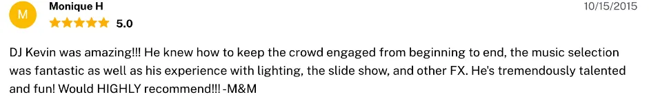 Review on The Knot, Oct 15, 2015