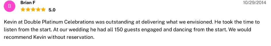 Review on The Knot, Oct 29, 2014