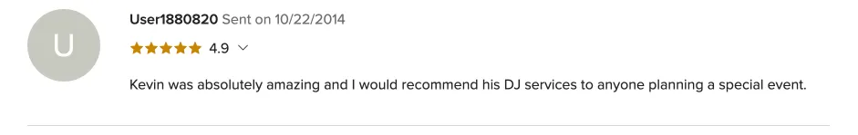 Review on WeddingWire, Oct 22, 2014