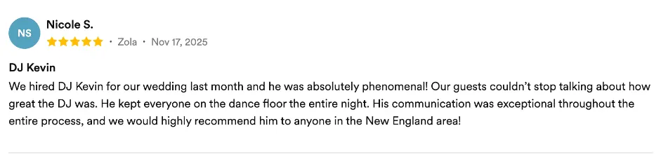 Review on Zola, Nov 17, 2025